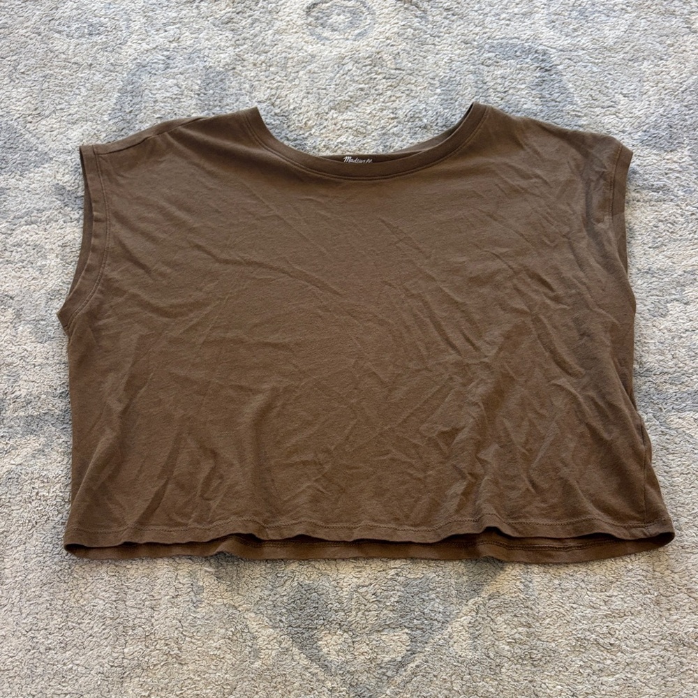 Boxy crop Madewell tee excellent condition size m